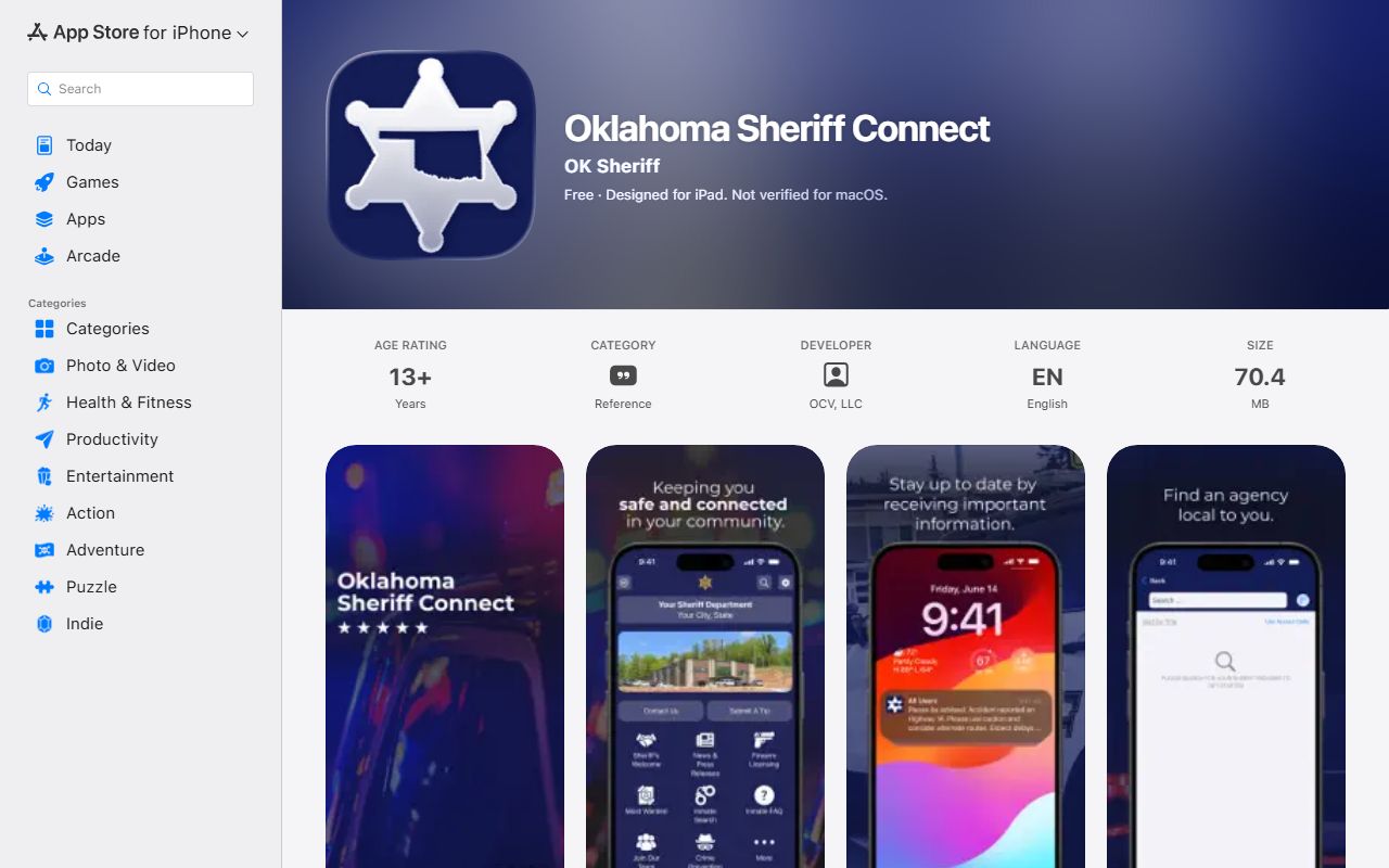 Tillman County inmate lookup and the statewide Oklahoma Sheriff Connect app
