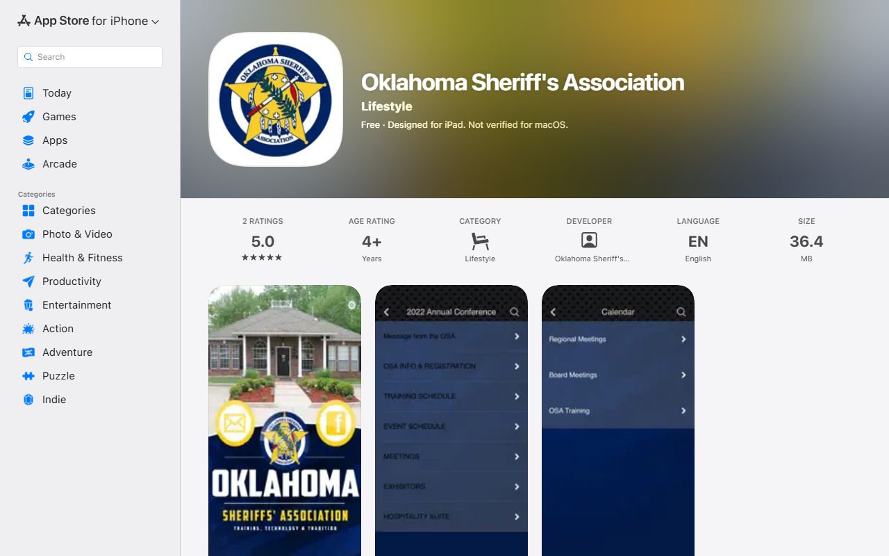 Tillman County inmate search and the general Oklahoma Sheriffs Association app