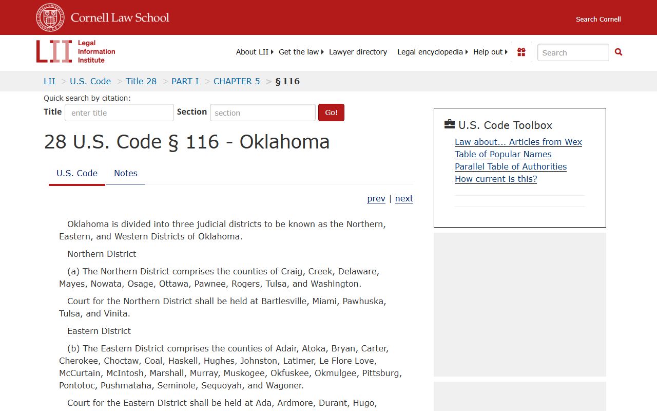 Tillman County warrant federal jurisdiction in the Western District of Oklahoma